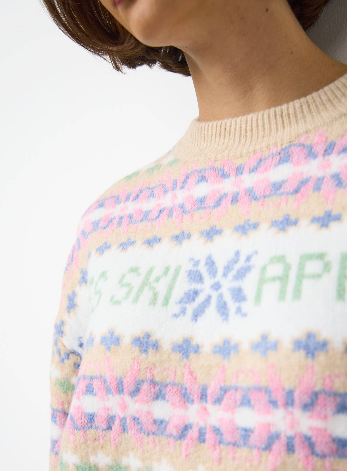 Pastel Fairisle Aprés Ski Knitted Jumper 14 - Image 4